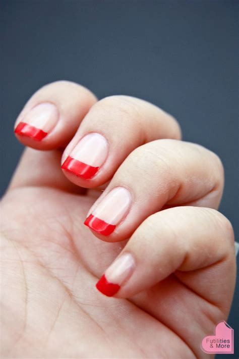 Modern Red French Manicure