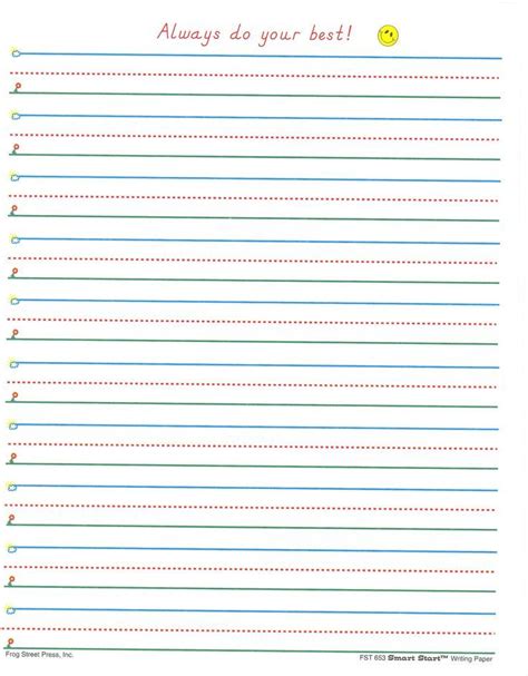 grade writing paper printable  handwriting sheets printable