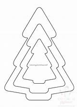 Christmas Tree Templates Color Printable Related sketch template