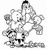 Pooh Winnie Coloring Baby Pages Cute Tigger Bear Friends Disney Drawing Eeyore Google Printable Sheets Color Winie Getcolorings Colouring Babies sketch template