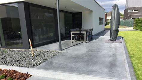 terrassen  gepolierde beton aanleggen bci floors betonnen terras tuin en terras
