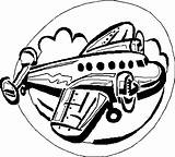 Coloring Airplane Circle Wecoloringpage sketch template