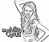 Miley Hannah Montana Cyrus sketch template