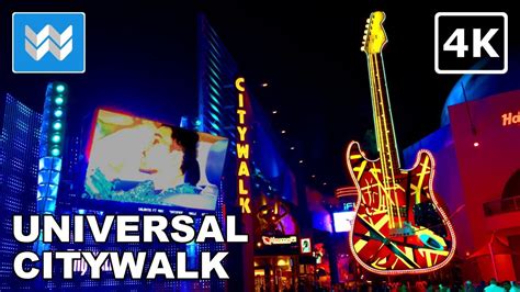 universal studios hollywood city walk  los angeles ca night walking  travel