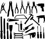Tools Silhouette Vector Silhouettes Construction Stock Illustration Tool Collection Depositphotos Clipart Newdesign Nebojsa78 Mechanic sketch template