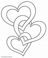 Stars Coloring Pages Hearts Heart Getdrawings sketch template