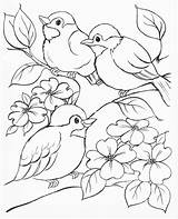 Oiseau Printemps sketch template