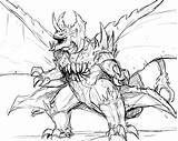 Destroyah Godzilla Kaiju sketch template