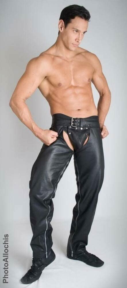 100 real leather chaps leder hosen pantalon fetish gay jeans pants ebay
