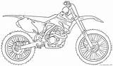 Motocross Coloring Dirt Bike Pages Coloring4free Print sketch template