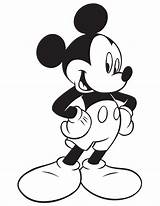 Mickey Mouse Coloring Print Pages Kids Color sketch template