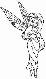 Fairies Pari Pixie Colouring Periwinkle Rosetta Tinkerbell Kertas Mewarna Kanak Halaman sketch template