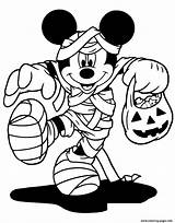 Coloring Halloween Disney Mummy Mouse Pages Mickey Printable sketch template