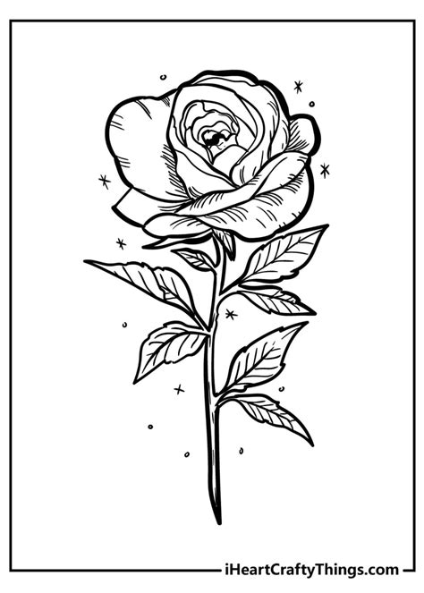 gray scale rose coloring pages