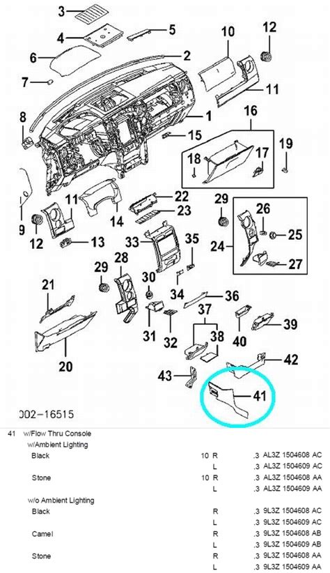 ford  body parts diagram