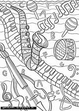 Coloring Pages Music Musical Instruments Adults Sheets Adult Colouring Värityskuvat Color Printable Motown Cover Värityskuva Notes Kids Books Musiikki Värityskuvia sketch template
