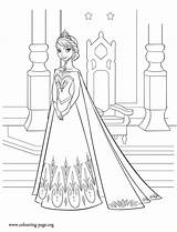 Coloring Frozen Elsa Colouring Queen Arendelle Pages sketch template