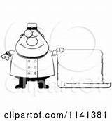 Bellhop Outlined Coloring Clipart Cartoon Vector Worker Holding Sign Happy Smiling Thoman Cory Boy Hotel sketch template