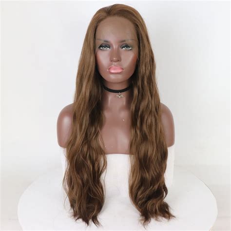 Fantasy Beauty Light Brown Lace Front Wigs Natural Wave Long Frontal