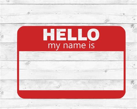 Hello My Name Is Tag Svg Name Tag Svg Cut Files For Cricut