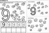 Worksheets Number Numero Para Coloring Nine Tracing Fichas Numeros El Preschool Trabajar Comment First Crafts Activities Folder sketch template