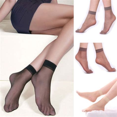 new ultra thin elastic silk short silky stockings women ankle socks 4