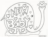 Baby Coloring Pages Congratulations Boy Colouring Doodle Card Printable Cards Sayings Embroidery Choose Board Quote Alley sketch template