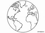 Earth Template Printable Globe Coloring Around Planet sketch template