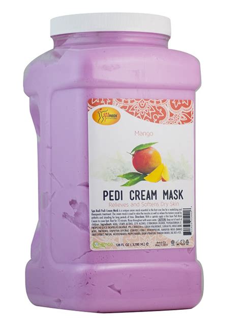 spa redi mango pedi cream mask relieves  softens dry skin galon la