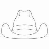 Hat Cowboy Coloring Pages Drawing Choose Board sketch template