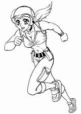 Running Girl Coloring Run Pages Fast sketch template