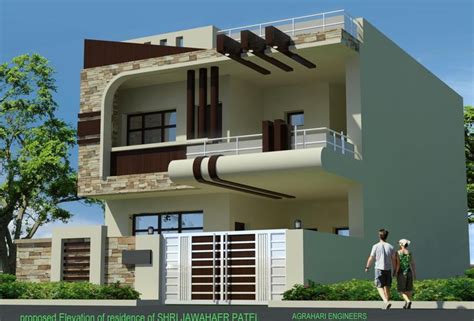 east facing duplex house elevation house outer design house front design small house
