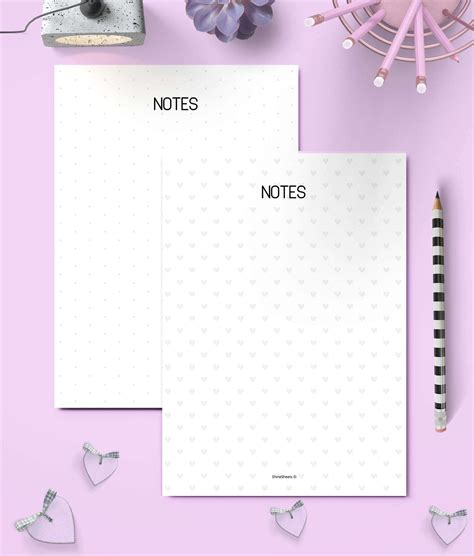 printable note pages  designs shinesheets
