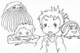 Ghibli Studio Howl Ambulant Château Miyazaki Colorear Calcifer Hayao Chateau Ambulante Howls Totoro Ponyo Desenho Spirited Wickedbabesblog sketch template