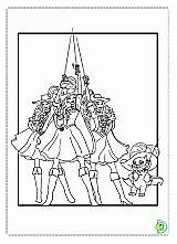 Coloring Dinokids Coloringbarbie Barbie sketch template