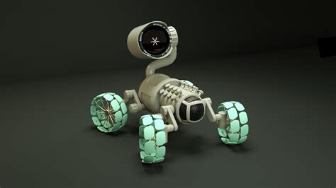 wheeled rover drone  model turbosquid