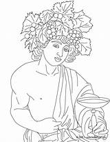 Dionysus Coloring Greek Drawing God Wine Mythology Pages Gods Coloriage Goddess Goddesses Drawings Mythologie Grec Dionysos Dieu Color Du Dieux sketch template