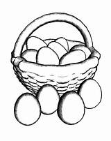 Egg Chicken Coloring Basket Drawing Pages Put Netart Getdrawings sketch template