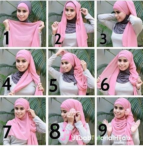 kumpulan gambar tutorial cara memakai hijab 1 jilbab tutorial hijab dddddddeg di 2019 gaya