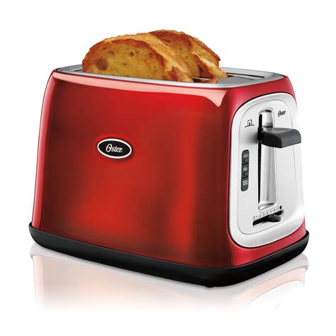 oster  slice extra wide slot toaster metallic red tssttrjb