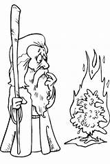 Moses Bush Burning Coloring Cartoon God Pages Meet Form Quality High Library Clipart Bible Kids Size Print Clip Choose Board sketch template