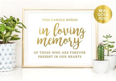 candle burns  memory signs  loving memory wedding sign