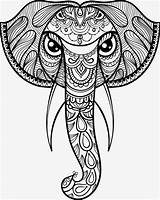 Pattern Elephant Drawing Getdrawings Painted Hand sketch template