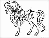 Horse Coloring Pages Circus Colouring Saddle Kids Print Hard Clipart Cheval Coloriage Color Printable Girls Easy Little Imprimer Colour Pony sketch template