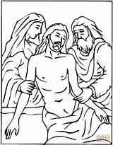 Jesus Cross Coloring Pages Friday Descent Good Printable Stations Catholic Drawing Print Popular sketch template