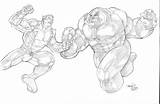 Coloring Pages Juggernaut Colossus Marvel Men Popular Coloringhome sketch template