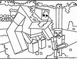 Herobrine Coloring Pages Minecraft Getcolorings sketch template