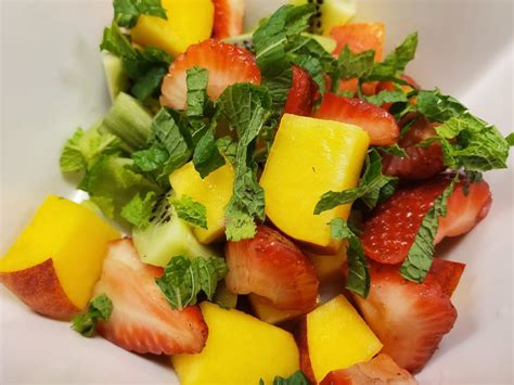 tropical fruit salad  mint healthy school recipes