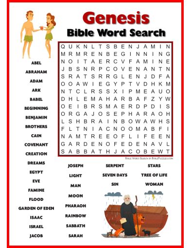 genesis bible word search puzzle biblepuzzlescom