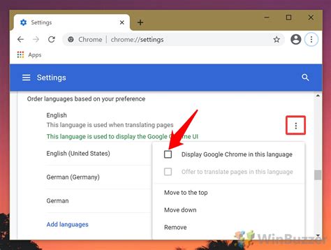 change language  google chrome winbuzzer